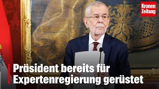 Präsident bereits für Expertenregierung gerüstet | krone.tv NEWS