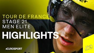 TOTAL DOMINANCE! 🏆 | Tour de France Stage 21 Race Highlights | Eurosport Cycling