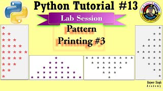 Python Tutorial #13 Pattern Printing 3 | Loop Concept