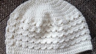 Crochet hat for girls 50 - 52cm - Tutorial shell pattern by BerlinCrochet