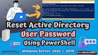 Reset User Password in Active Directory Using PowerShell | Windows Server 2019/2022 🖥 #doit_mostafa