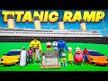 Titanic Mega Ramp Challenege With Shinchan Doraemon Granny & Avenegers😱 Full Fun 🤣