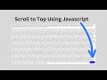 Building a “Scroll to Top” Button with HTML, CSS, and JavaScript | Download Free Code