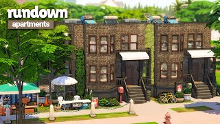 RUNDOWN APARTMENTS IN NEWCREST ️🔑 The Sims 4 Save File Speed Build | No CC