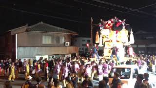 30年10月18日 新居浜太鼓祭り 八幡神社かきくらべ後の江ノ口交差点