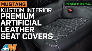 2015+ Ford Mustang Kustom Interior Coupe Seat Upholstery Kit Installation!@americanmuscle