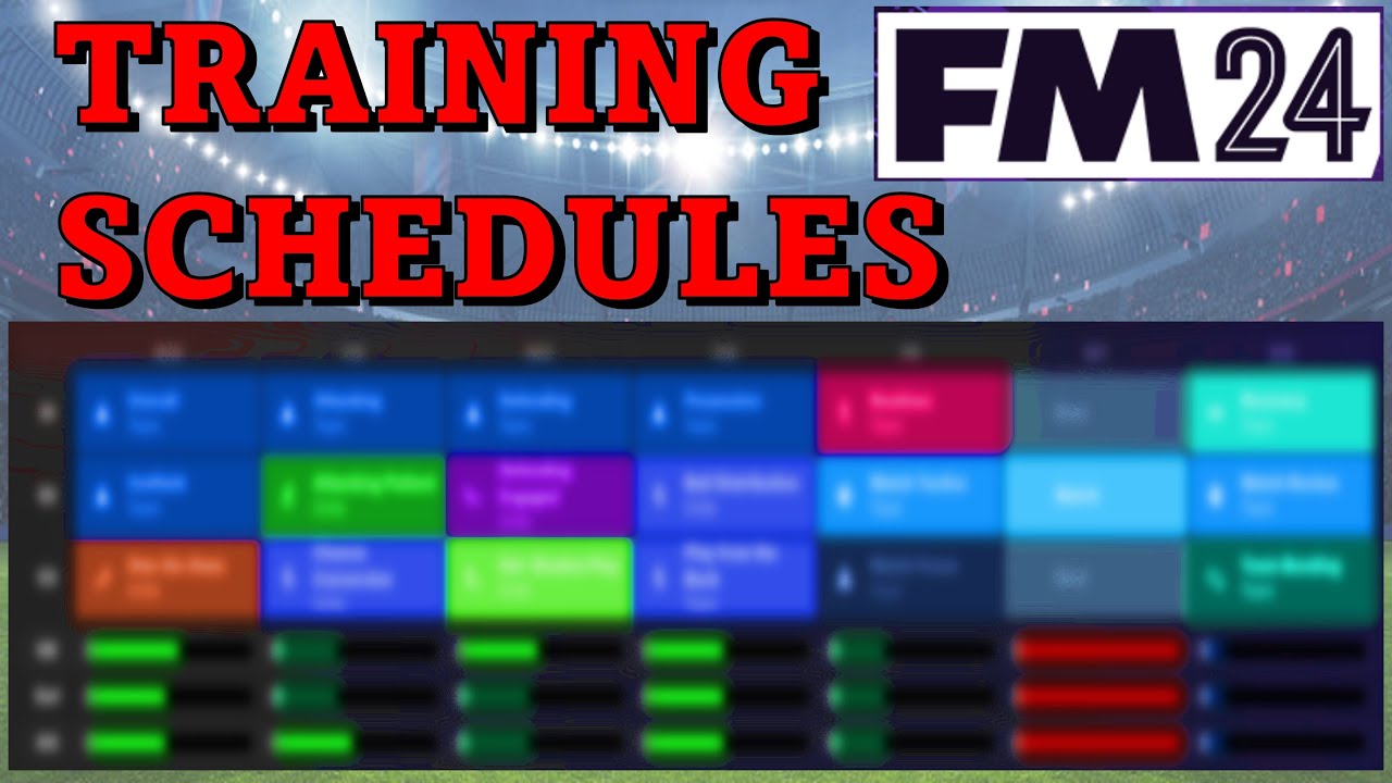 How I Set Up Training Schedules In FM24 (Preseason, 1 Game/Week, 2 ...