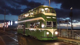 Blackpool Heritage Tram Tours - 'Balloon 700' Tram at Bispham Stop