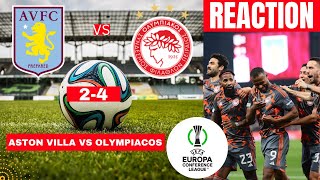 Aston Villa vs Olympiacos 2-4 Live Stream UEFA Conference League UECL Match 2024 Score Highlights
