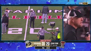 Texas Tech coach gets on the mic and yells at fans to stop throwing stuff on the field 🤣