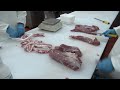 amazing pork manufacturing process korean factory