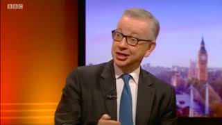 Cabinet Minister Michael Gove discusses Brexit with Andrew Marr