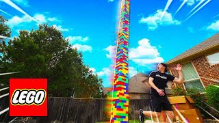 DON’T LET THE 100FT LEGO TOWER FALL ON YOU!