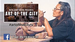 Roxanne Swentzell Indian Market 2020 LIVE interview by host Ruth-Ann Thorn Art of the City Santa Fe!