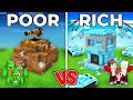 Poor Mikey Family vs Rich JJ Family Security Base Survival Battle in Minecraft ! - Maizen