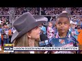 Landon Geason wins Monday night's Mutton Bustin' competition at Houston Rodeo