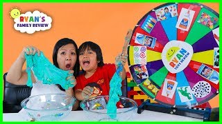 MYSTERY WHEEL OF SLIME CHALLENGE and SPIN WHEEL POP QUIZ