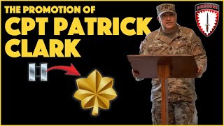 The Promotion of CPT Patrick Clark