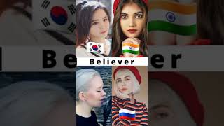 Who sang it better believer song coverby Aish  Jfla, USA, India, Russia #india #southkorea  #shorts