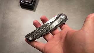 BIRYUKOV FOLDING KNIFE S125V NUMBER 10 3D CARBON SILVER, $498