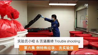 实验员小哈\u0026苦逼搬砖   How to deal with lab waste - 第六集   倒特殊垃圾、洗实验服