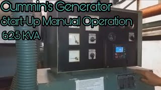 Cummin's Generator Start-Up Manual Operation 625 KVA