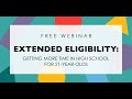 {WEBINAR} Extended Eligibility: Getting More Time in High School for 21-Year-Olds