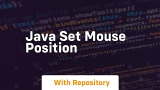 java set mouse position