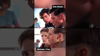 Eric Stoltz vs Michael J Fox as Marty Mcfly #backtothefuture #delorean #80s