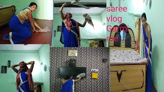 #saree vlog# bedroom Ki Safai # Indian house wife#tejalblogger