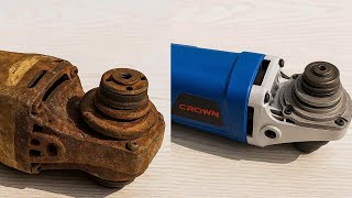 Broken Angle Grinder Restored Like New | TOOL HACKS (ASMR)