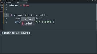 Referring to the null object in Python