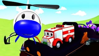 The Car Patrol: Fire Truck and Police Car in the Roller Coaster Danger in Car City | Cars cartoon