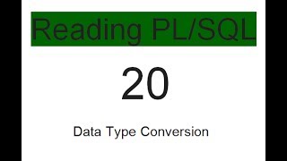 Data Type Conversion 20