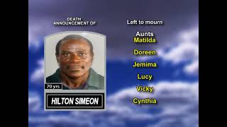Hilton Simeon ~ Long Obituary
