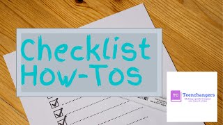 Checklist How Tos