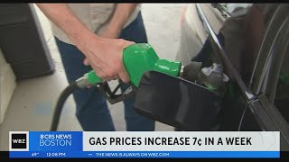 Mass. gas prices up 7 cents in a week