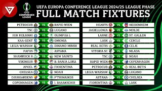 🟢 UEFA Europa Conference League 202425 League Phase: Full Fixtures \u0026 Match Schedule