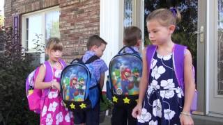 Quadruplets go to Kindergarten at Rogers Elementary!