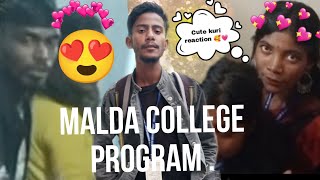 Cute kuri reaction malda college program vlog video #Ramjitstvlog