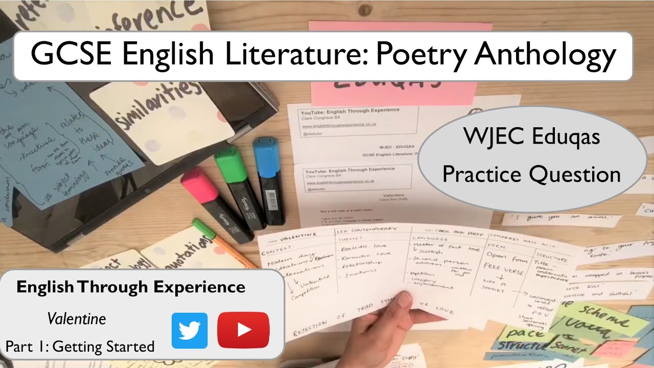 GCSE English Literature WJEC Eduqas Poetry Anthology Valentine - Part 1 ...