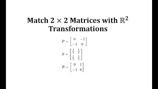 Describe a R2 Linear Transformation Given the Transformation Matrix (Standard Matrix)
