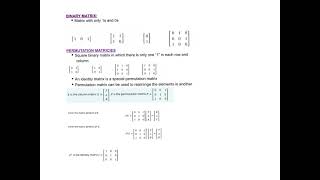 12FURTHER EX11F Q1&2 Permutations matrices