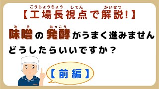 味噌手作りキット よくいただく質問【その24】味噌の発酵がうまく進みません。どうしたらいいですか？～工場長視点でさらに解説！【前編】～#味噌手作りキット　#味噌手作り体験