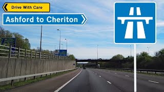 Driving M20 Ashford to Cheriton