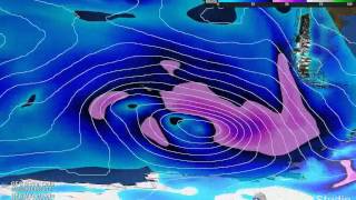 Interpolated GFS Pressure/Wind Contours - WeatherStudio Version 2 BETA