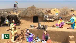 Stunning Desert Village Life in Pakistan on India Pakistan Border | Traditional Village Routine Life