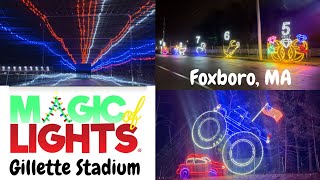 MAGIC OF LIGHTS 2024 GILLETTE STADIUM | Drive Through Christmas Light Show | Foxboro, MA