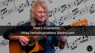 Uitleg herhalingstekens bladmuziek