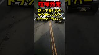 【喧嘩勃発】路上で殴り合うヤクザベンツとトラックドライバー！！